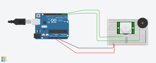 PIR with BUZZER